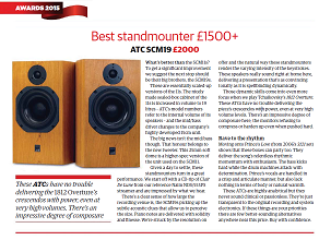 ATC SCM 19 - What Hi Fi? Sound and Vision Awards 2015 - "Best standmounter &pound;1200+"